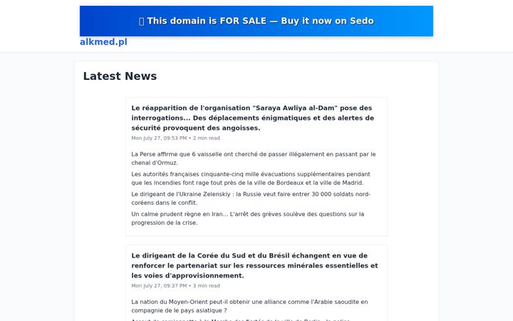 Screenshot stránky alkmed.pl