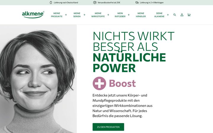 Screenshot stránky alkmene.de