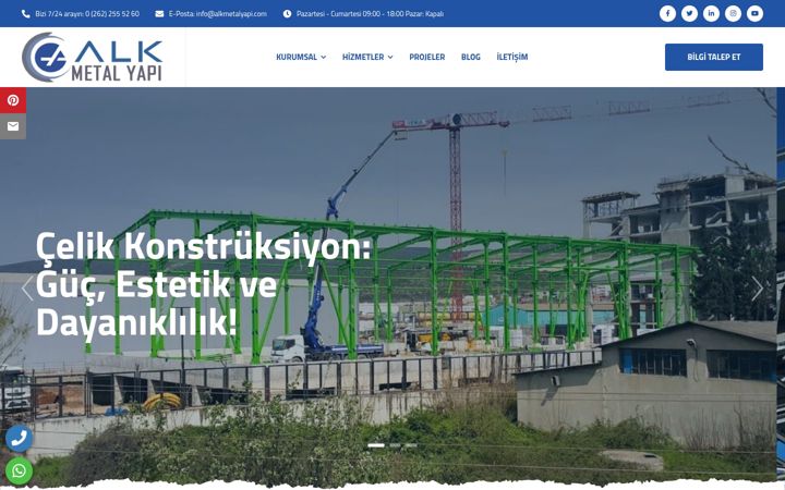 Screenshot di alkmetalyapi.com
