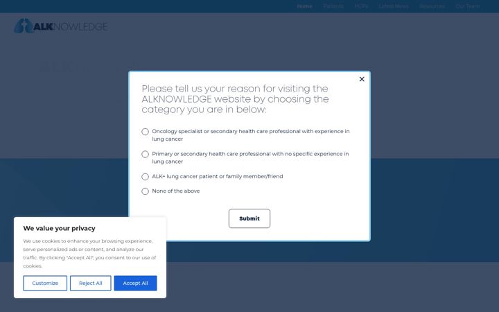 Screenshot of alknowledge.org
