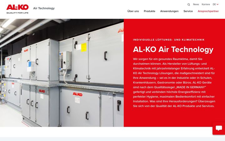 Screenshot di alko-airtechnology.com