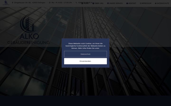 Screenshot of alko-gebaeudereinigung.de
