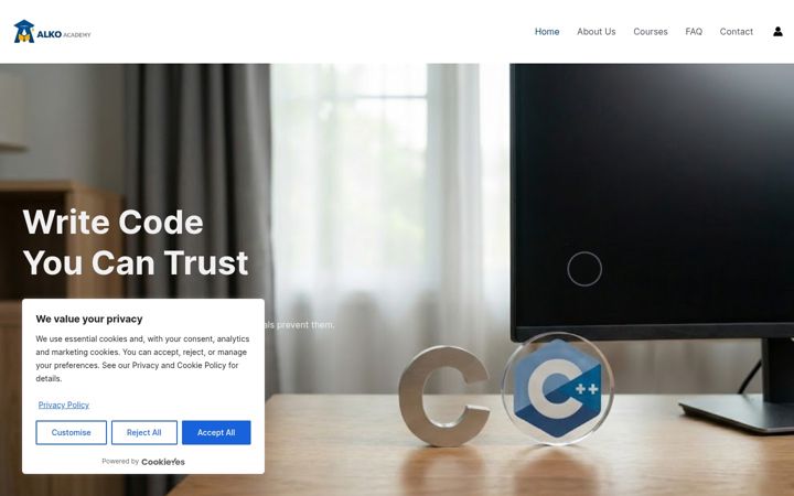 Screenshot of alkoacademy.com