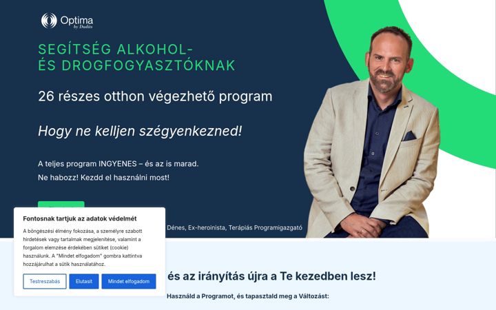 Screenshot of alkoholleszokas.hu