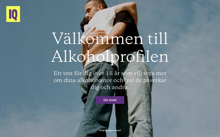 Screenshot of alkoholprofilen.se