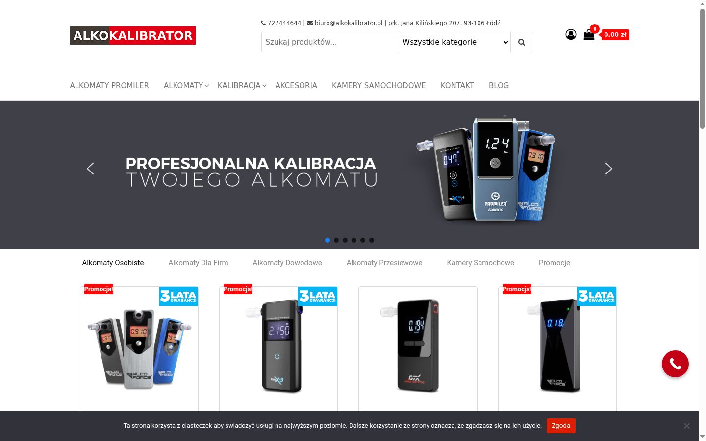Zrzut ekranu banera zgody wyświetlanego przed jakąkolwiek interakcją