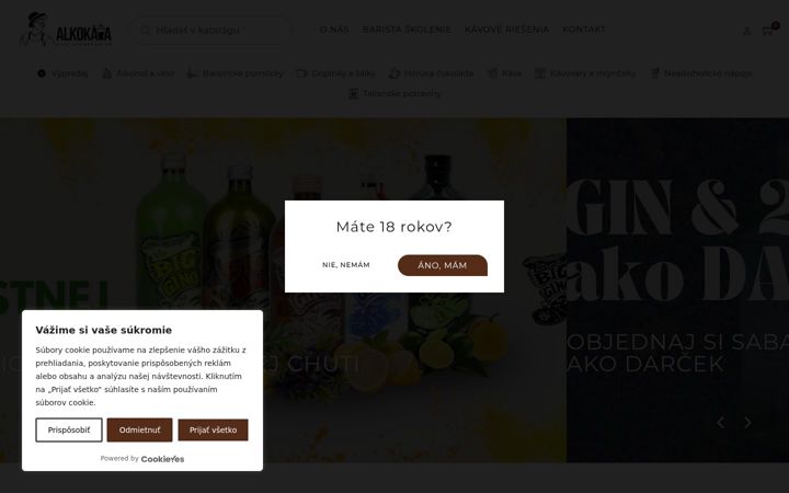Screenshot of alkokava.sk