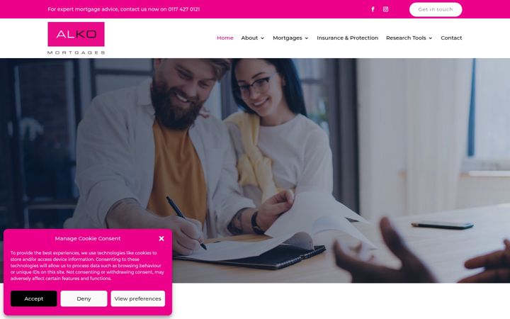 Screenshot of alkomortgages.co.uk