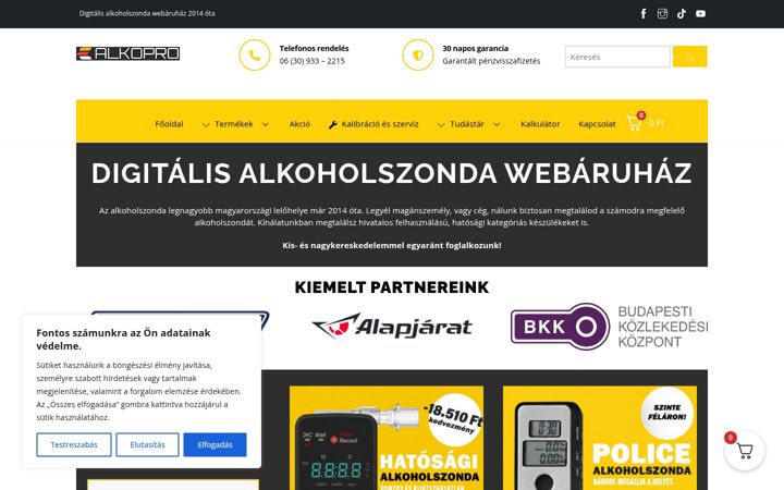 Screenshot of alkopro.hu