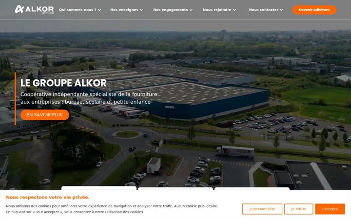 Screenshot of alkor-groupe.com