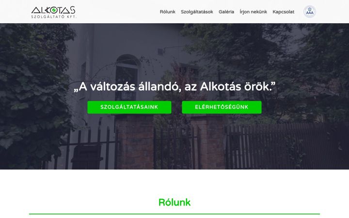 Screenshot of alkotas.eu