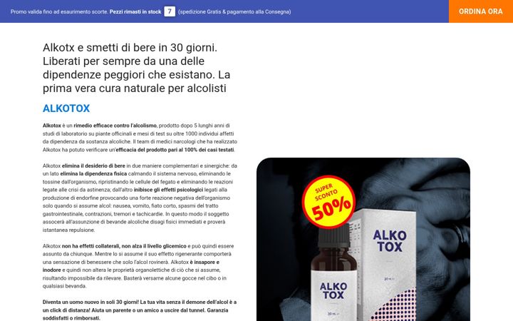 Screenshot of alkotoxitalia.com