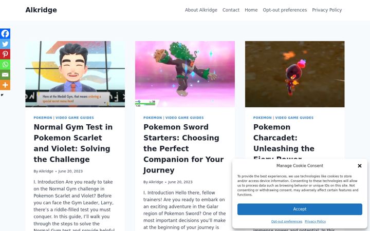 Screenshot von alkridge.com