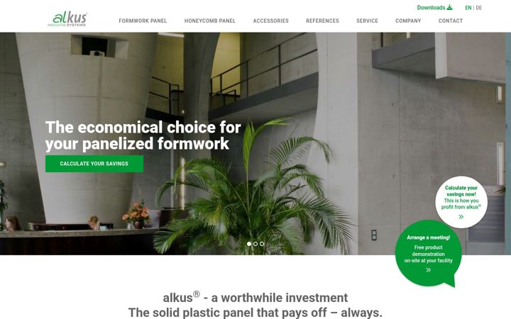 Screenshot of alkus.com