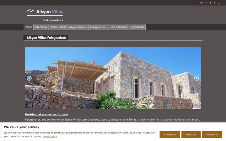 Ekrano kopija alkyonvillas-folegandros.gr