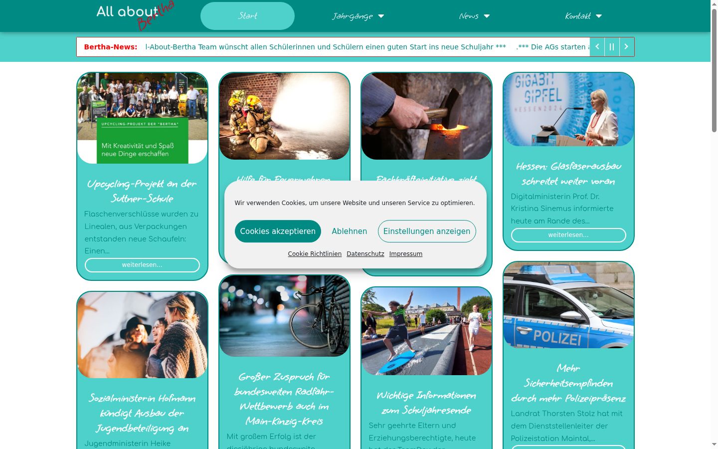 Screenshot tal-banner tal-kunsens muri qabel kwalunkwe interazzjoni