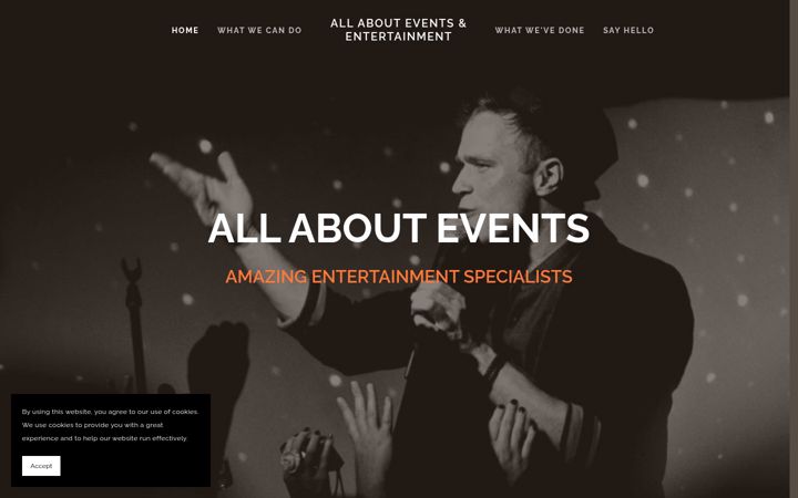 Screenshot of all-aboutevents.com