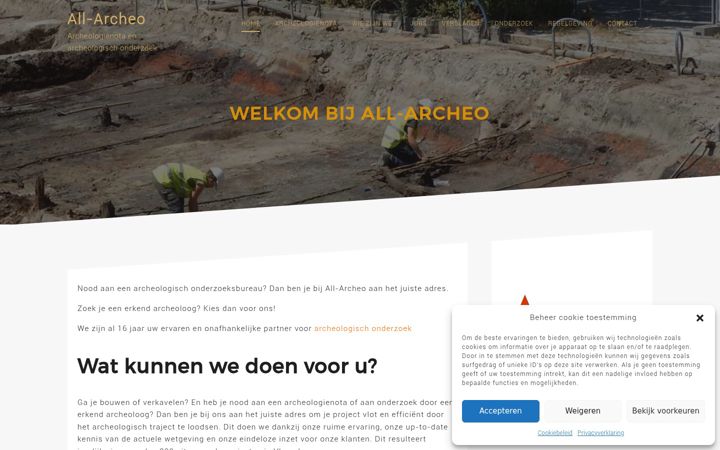 Screenshot of all-archeo.be