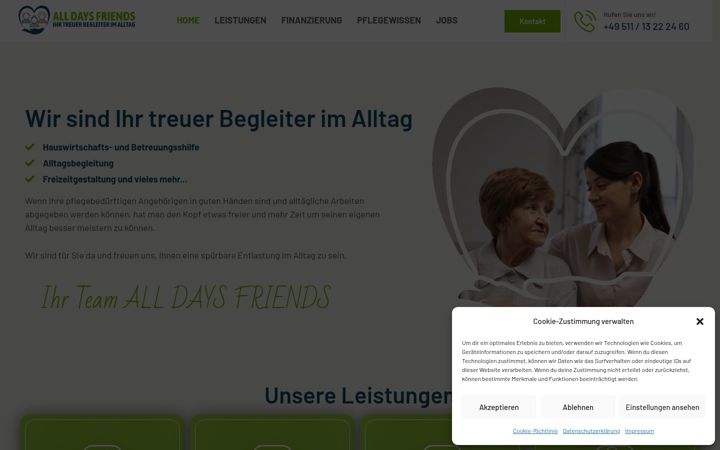 Екранна снимка на all-days-friends.de