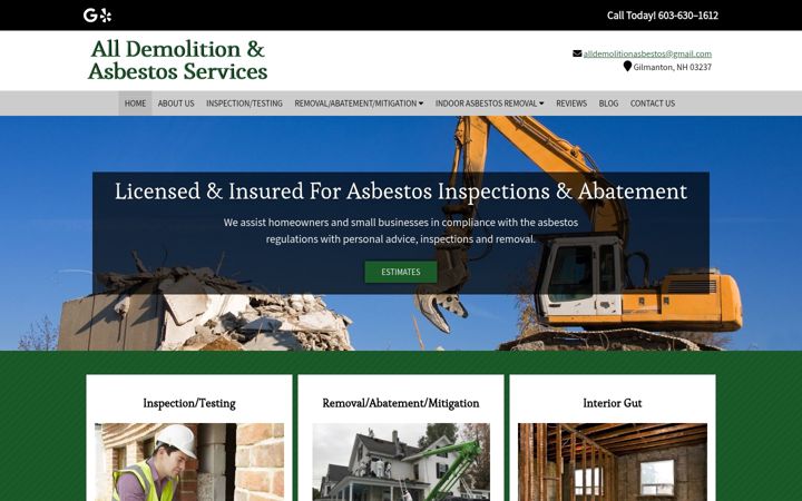 Screenshot ta' all-demolition-asbestos.com