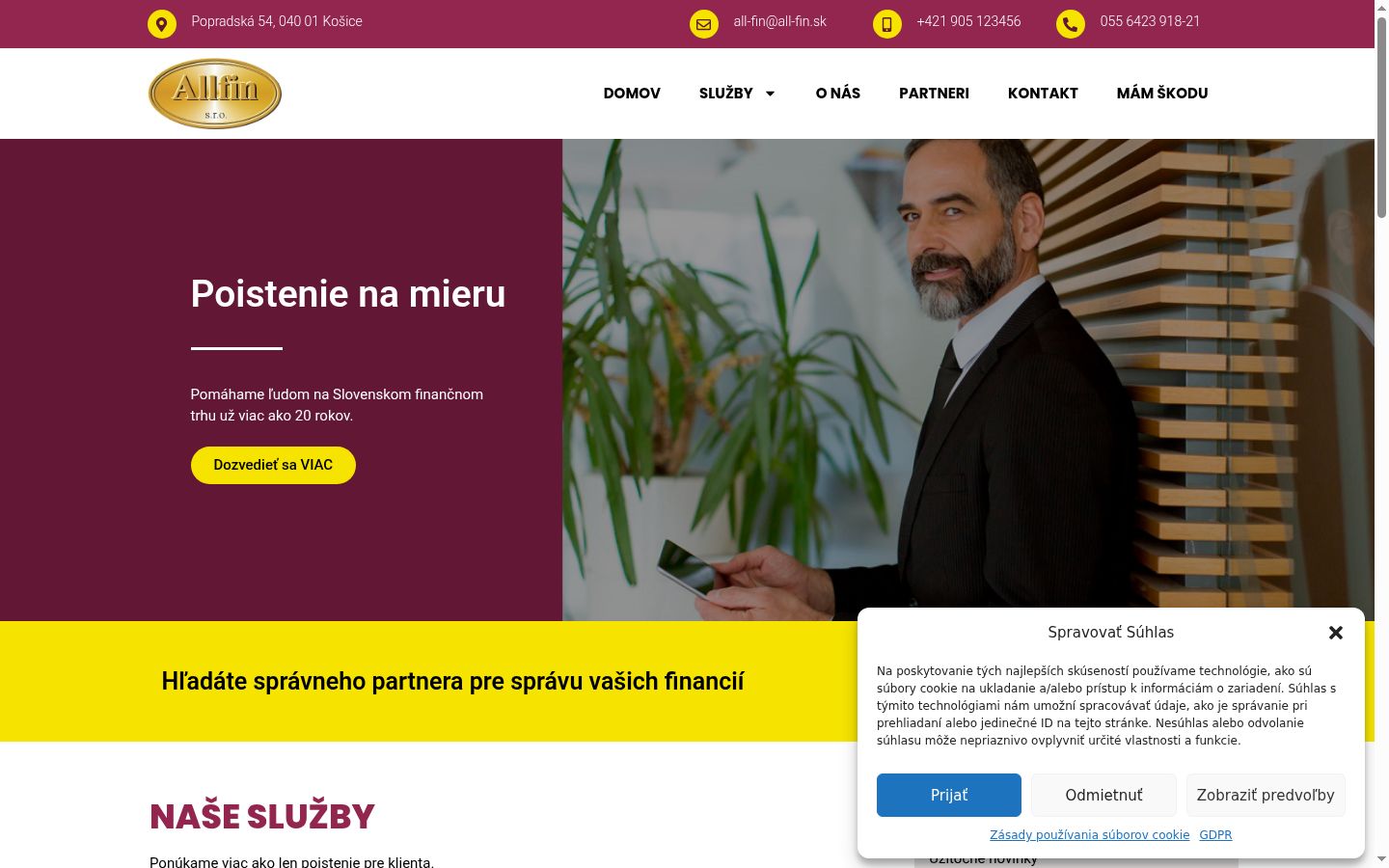 Screenshot tal-banner tal-kunsens muri qabel kwalunkwe interazzjoni