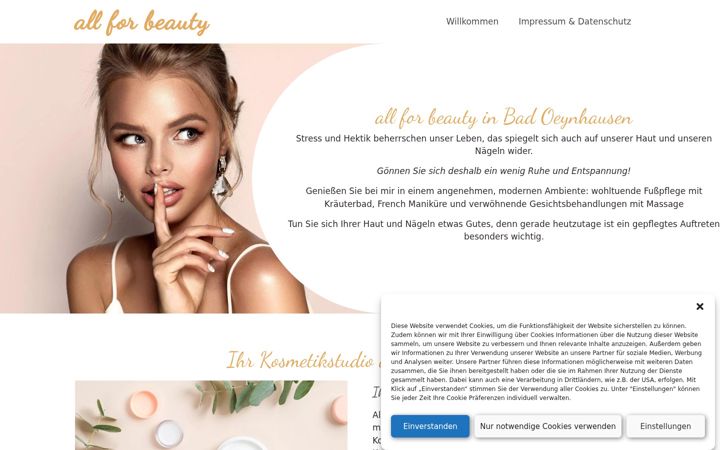 Screenshot ta' all-for-beauty.de