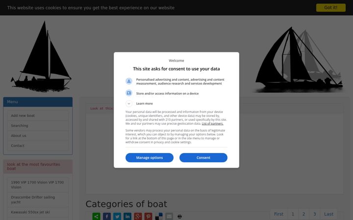 Screenshot of all-for-boats.com