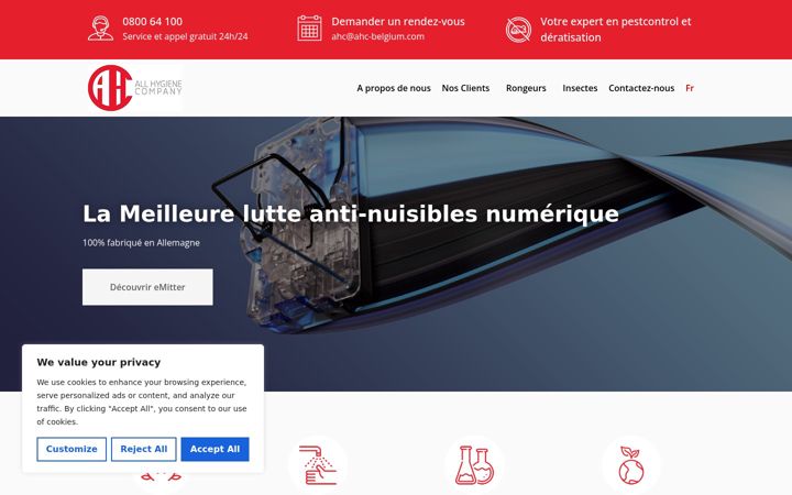 Screenshot of all-hygiene-company.be