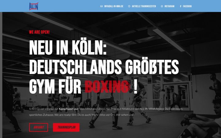 Screenshot of all-in-mma.de