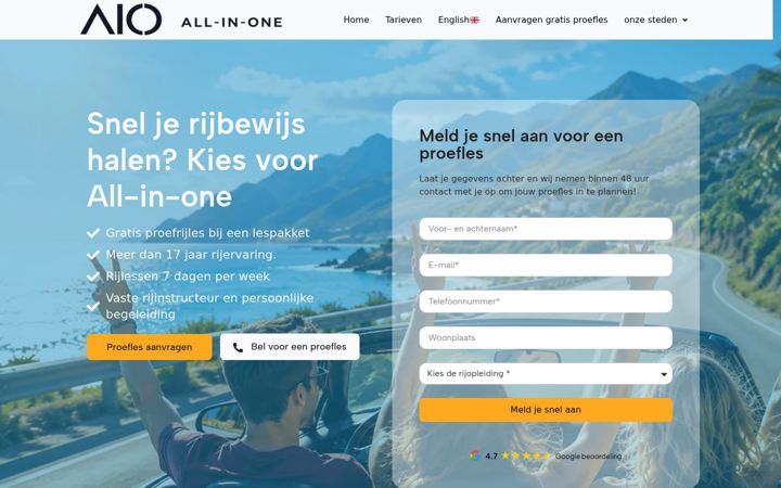 Screenshot of all-in-one.nl