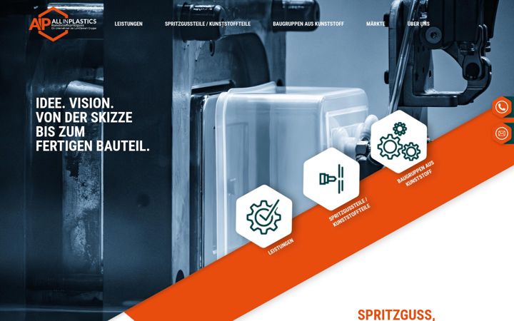 Posnetek zaslona all-in-plastics.de