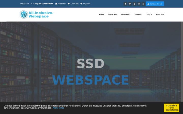 Screenshot of all-inclusive-webspace.de