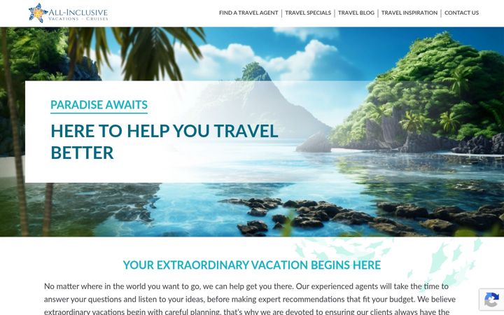 Posnetek zaslona all-inclusivevacations.com
