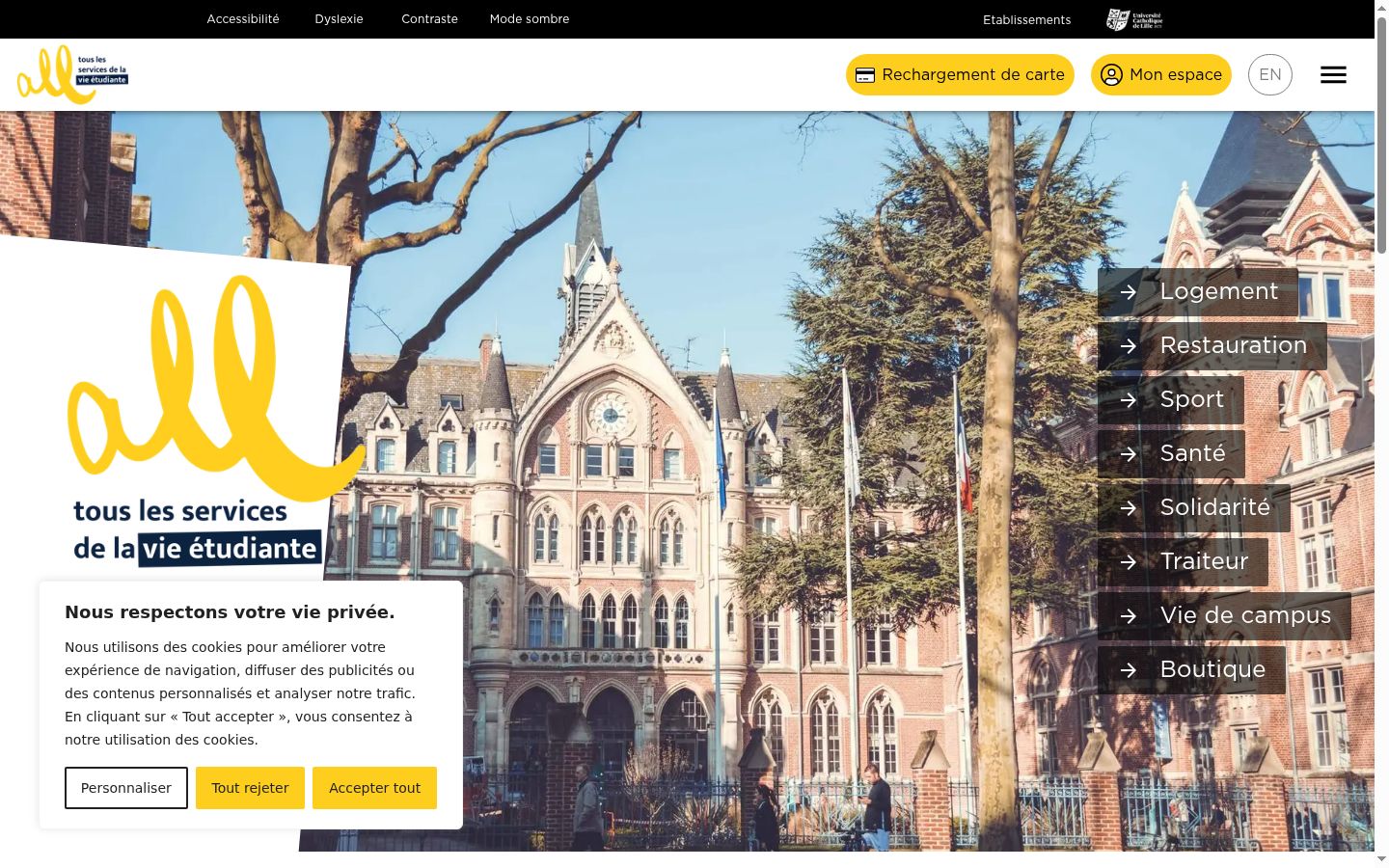 Screenshot des Einwilligungsbanners vor jeglicher Interaktion