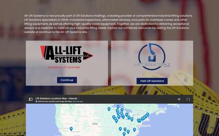 Screenshot of all-liftsystems.com