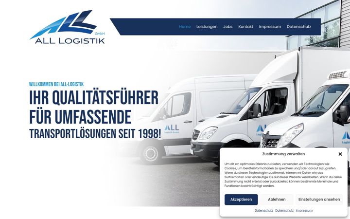 Screenshot von all-logistik.eu