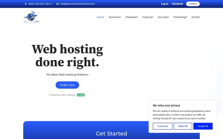 Captura de pantalla de all-n-onetechhosting.com