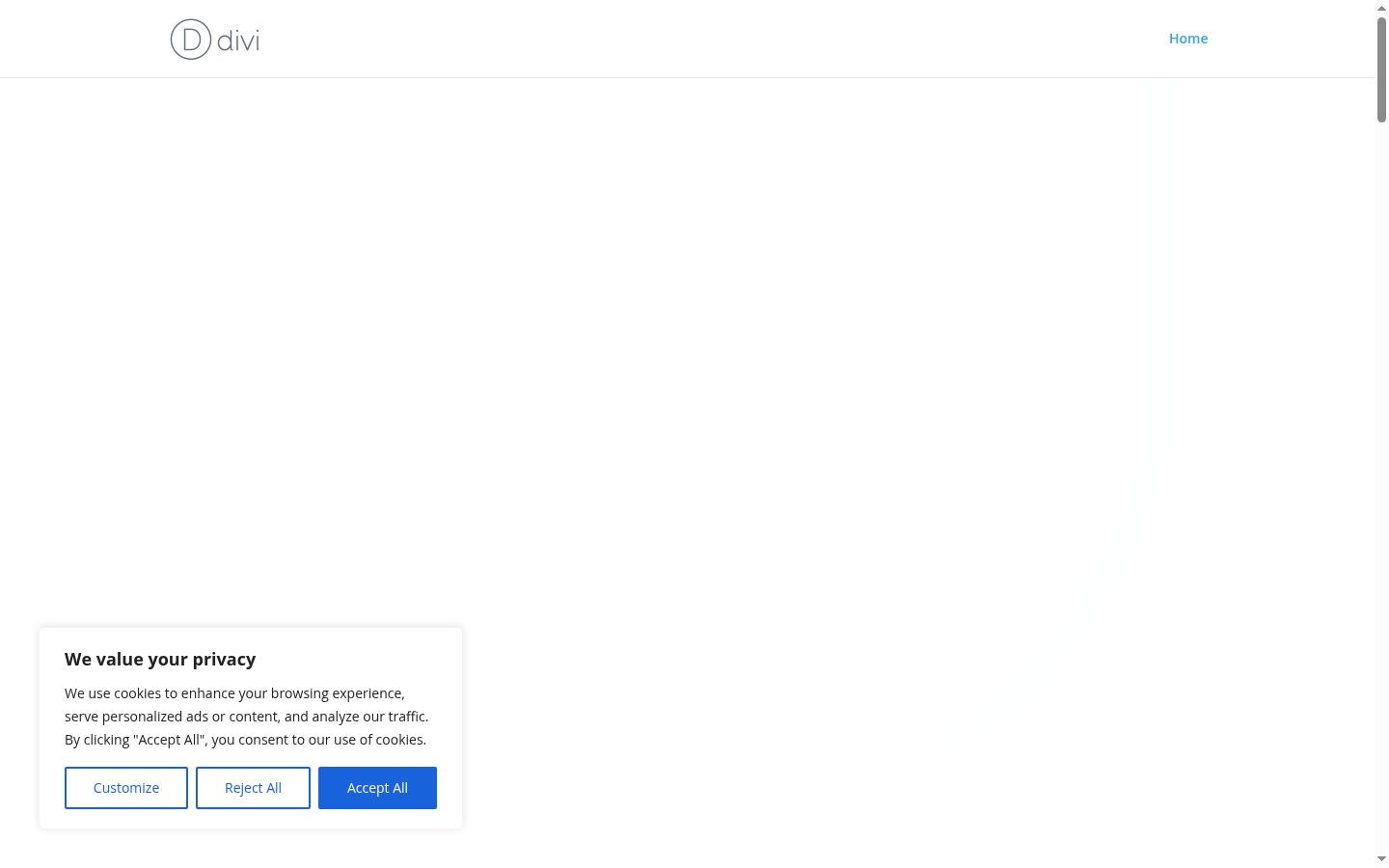 Captura de pantalla del banner de consentimiento mostrado antes de cualquier interacción