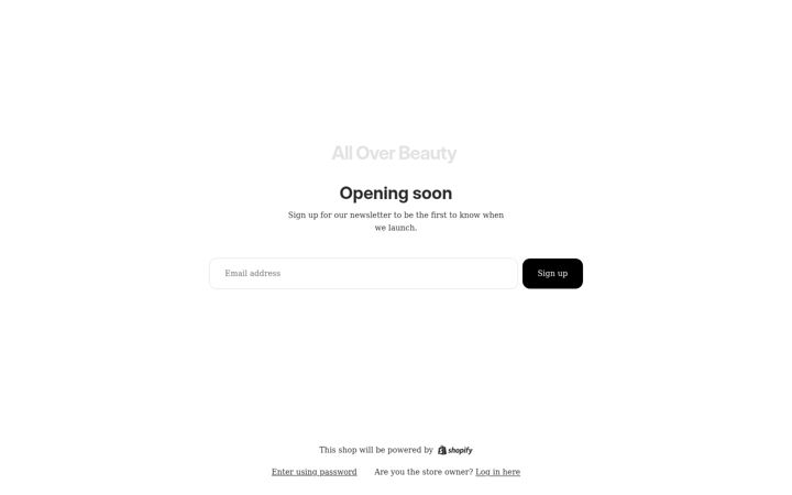 Screenshot of all-over-beauty.co.uk