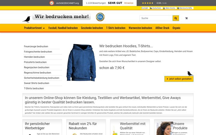 Screenshot ta' all-over-print24.de