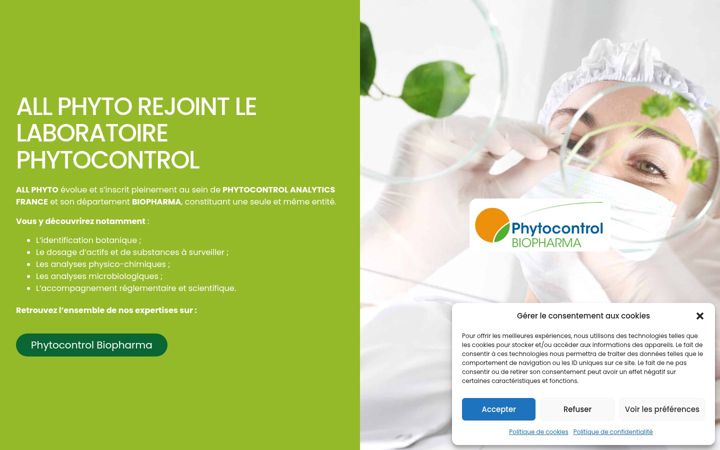 Captura de pantalla de all-phyto.fr