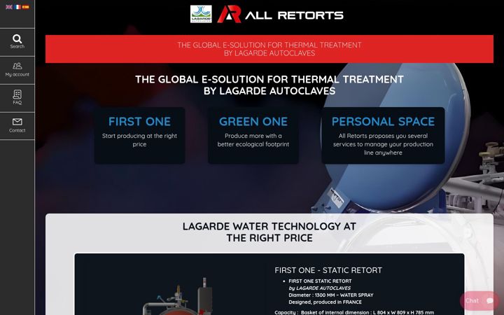 Screenshot of all-retorts.com