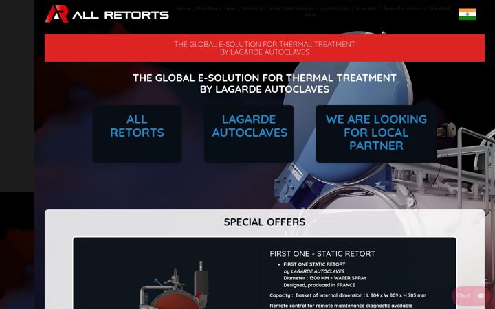 Screenshot of all-retorts.in