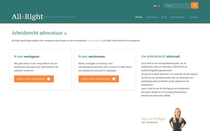 Screenshot of all-right.nl