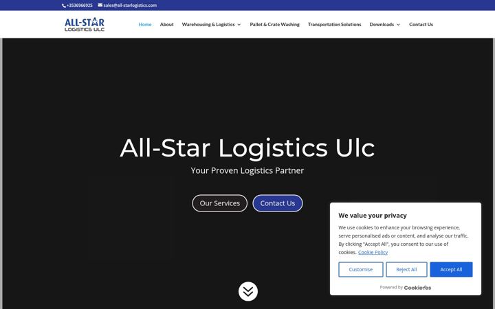 Screenshot of all-starlogistics.com