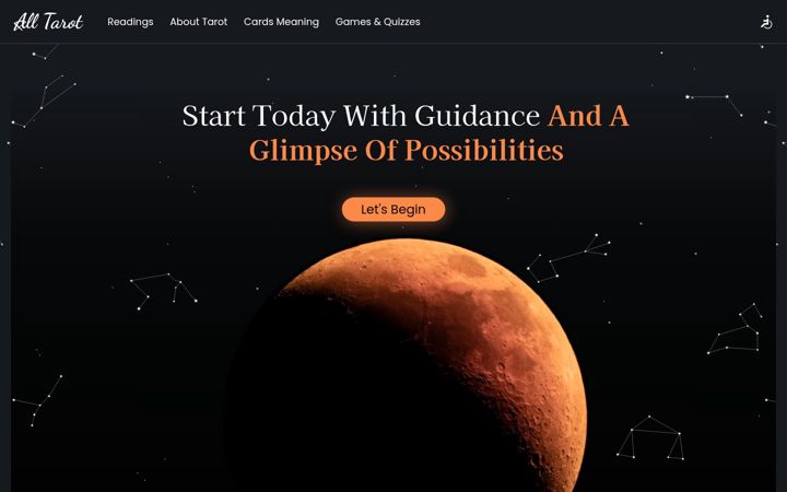 Screenshot of all-tarot.com