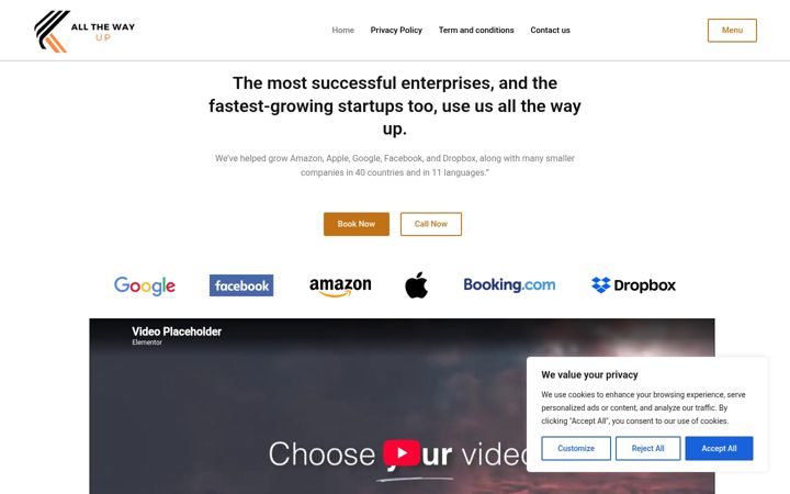 Screenshot of all-the-way-up.org