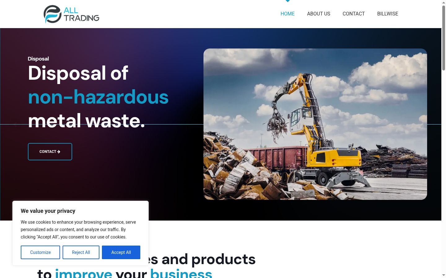 Screenshot of the consent banner shown before any interaction