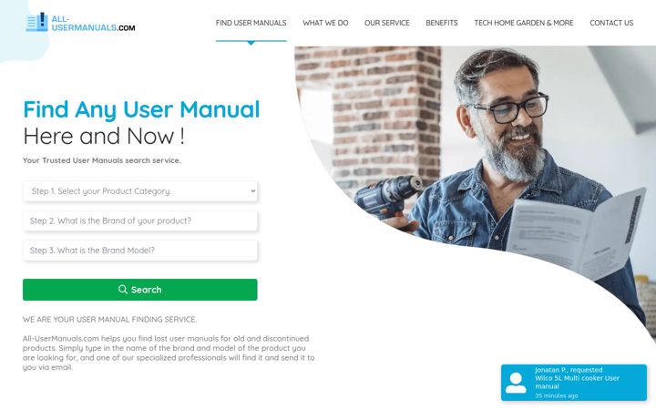 Screenshot of all-usermanuals.com