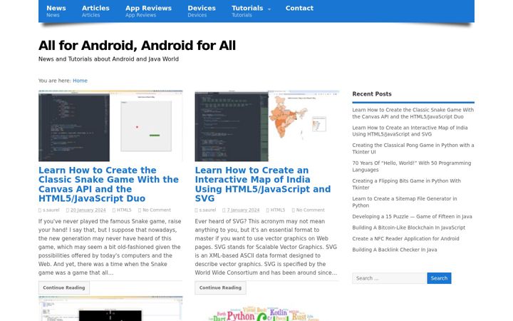 Screenshot of all4android.net